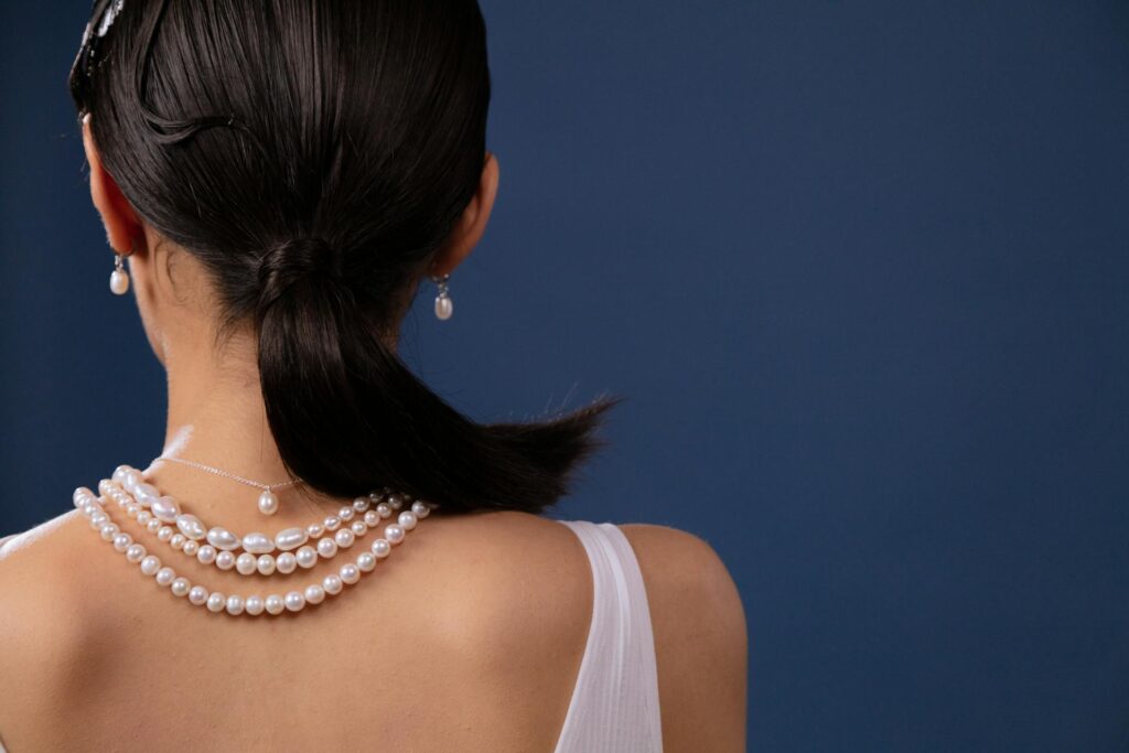 Pearl Drop Stud Earrings